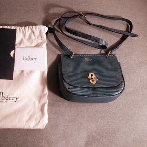Mulberry Lizard Embossed Calfskin Amberley Satchel Frozen